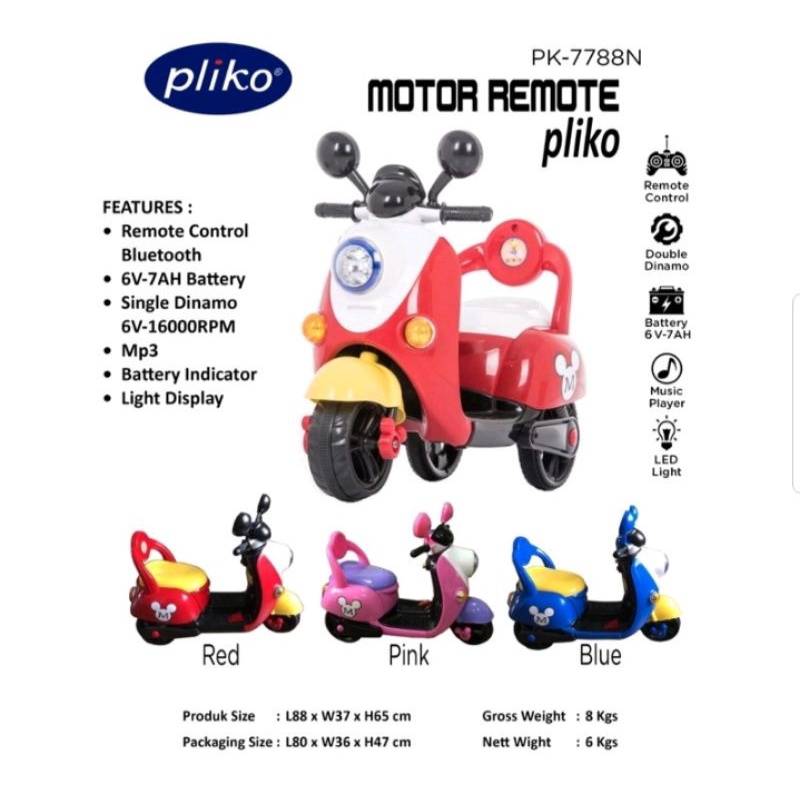Motor aki anak Pliko Mickey