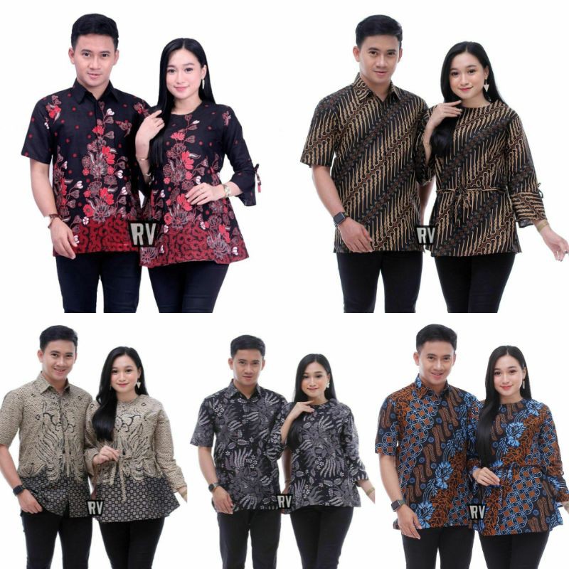 Atasan Batik Couple Pria Wanita Motif Terkini Yang Terbaru