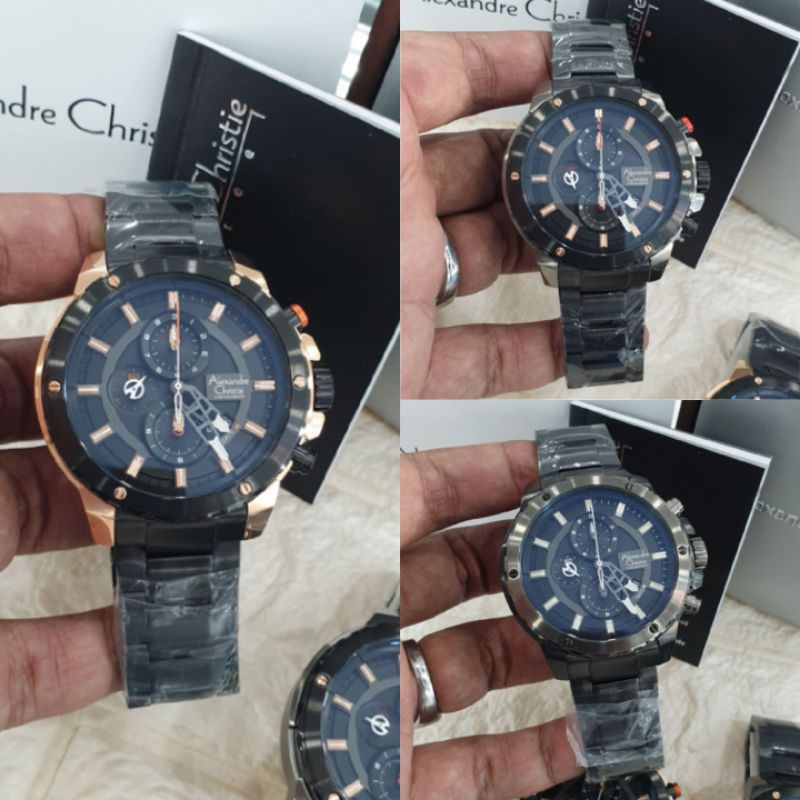 Jam Tangan Alexander Christie 6530 AC 6530 Analog Tali Stainless Baterai Original ukuran 4.6cm +box 