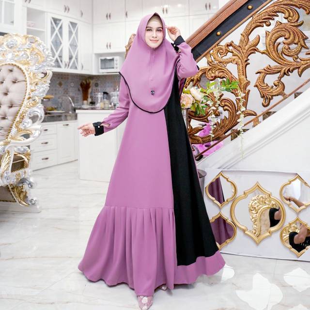Real pict Kania Set Syari Tory burch ori Umma Muslim