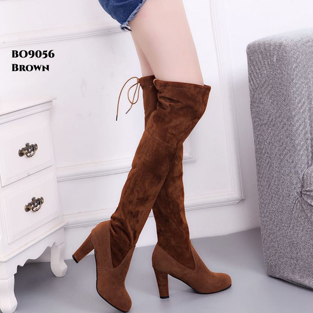 RESTOCK WYN SEPATU LONG BOOTS FLAT BOOTS BO9056