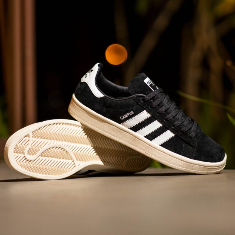 Adidas Campus Black White (ORIGINAL) - SEPATU ADIDAS CAMPUS BLACK WHITE ORIGINAL TERMURAH - SEPATU A
