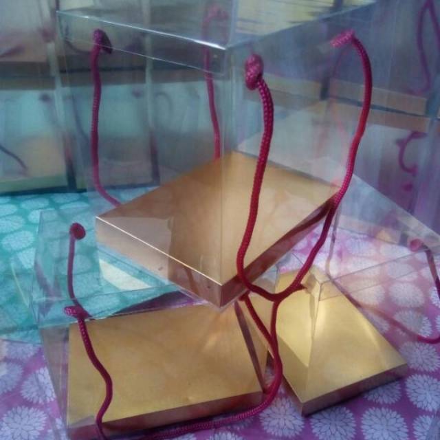 Custom BOX MIKA FILM Minimal 10 pcs untuk souvenir, bos packaging, gift box dll (Kargo)