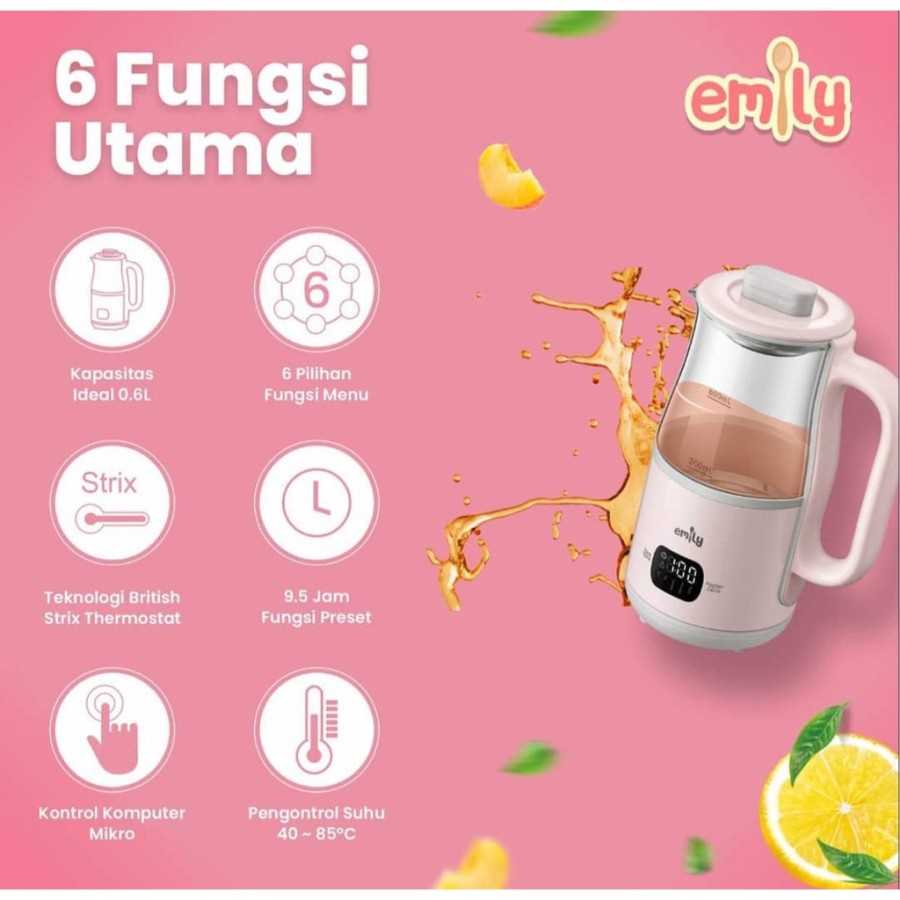 Emily Personal Mug Kettle Tea Maker / Pembuat Teh Elektrik EPWK-73002