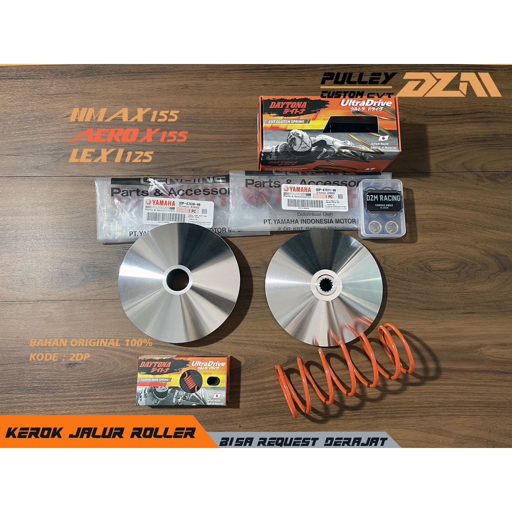 PAKET Upgrade Pulley Pully Puli Custom Rumah Roller Roler PER CVT NMAX 155 AEROX 155 n LEXI 125 DZM 