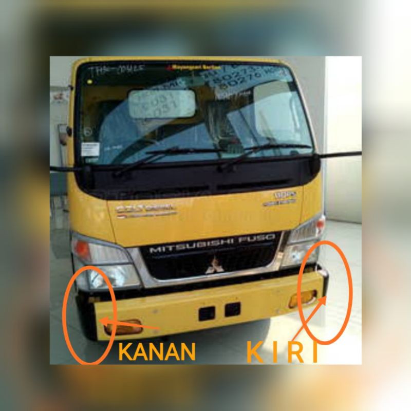 Tanduk samping depan canter fuso hitam set kanan kiri