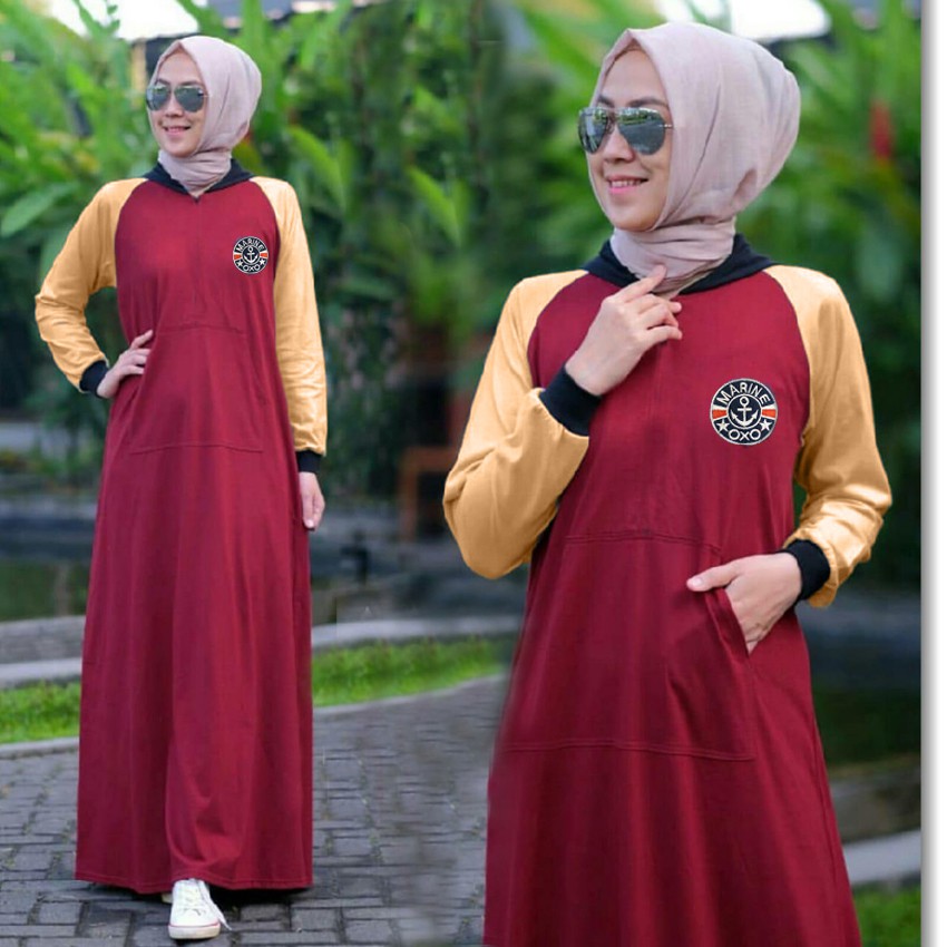 COD Long Dress Pakaian Wanita Dress Gamis Cassual Gamis Terbaru Fashion Wanita Muslimah Sleteing