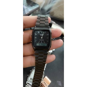 COD(Bayar Tujuan)JAM TANGAN PRIA/WANITA Casio Rantai Doubel Time AQ-230