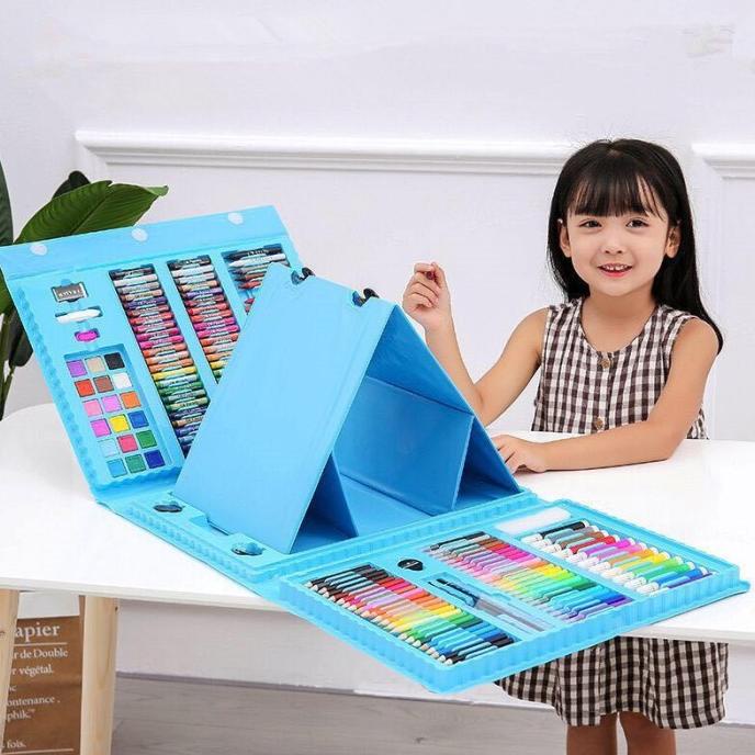 

painting set crayon Set Anak 208 Pcs Pensil Warna Alat Lukis gift set
