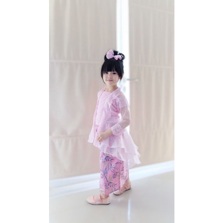 Kebaya Modern Calista brukat kombi Anak-anak dan Dewasa