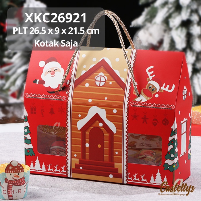 

XKC26921 Kotak Box Kue Kering Cookies Hampers Natal Christmas