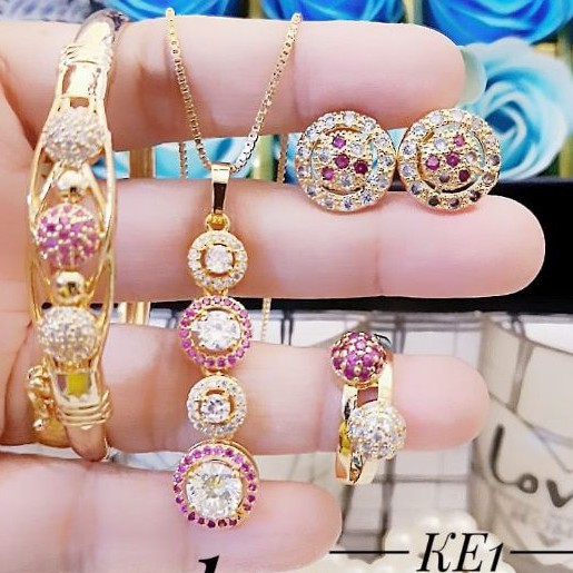 Xuping Set Perhiasan lapis Emas 24k 2815n