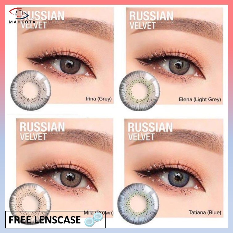 SOFTLENS X2 RUSSIAN VELVET NORMAL &amp; MINUS (-0.50 S/D -3.00) BY EXOTICON / 14.5MM / MILA BROWN IRINA GREY TATIANA BLUE ELENA LIGHT GREY / Softlen Soflen Soflens