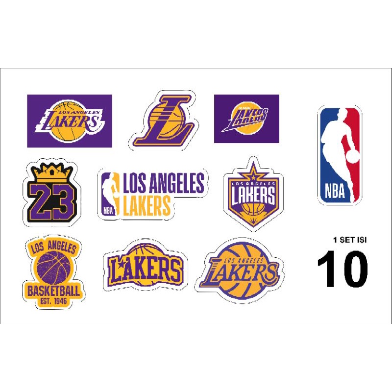 

stiker Lakers LA NBA sticker distro paket Graftac high quality basketball brand