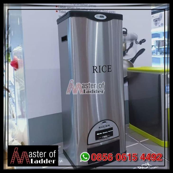 Produk Terbaru - Rice Box/Tempat Beras 30 Kg Stainless Steel Higienis