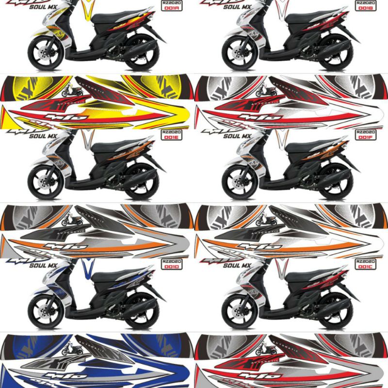 (Bisa COD) Striping mio soul MX stiker Mio soul lama variasi Thailand custom decal
