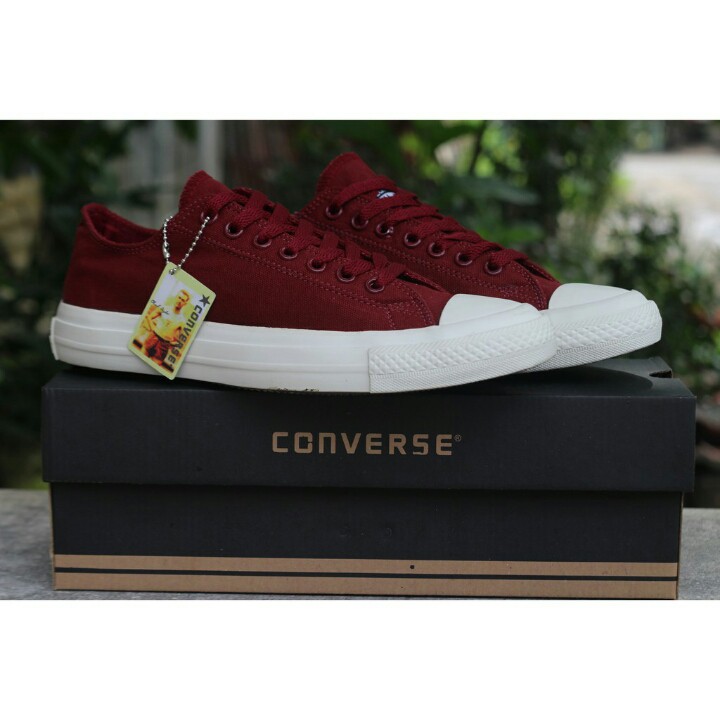 CUCI GUDANG CONVERSE MARON CHUCK TAYLOR LOW/RED SHOES/ALL STARS
