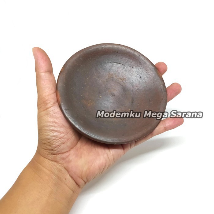 Tempat Sambal Gerabah Cawan D 12 cm - Piring Cobek Cowek Tanah Liat