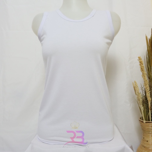 RB-TA05 - AGNES TANGTOP AGNES / ATASAN TANKTOP WANITA / SINGLET OLAHRAGA TANK TOP SIZE M & L-PUTIH