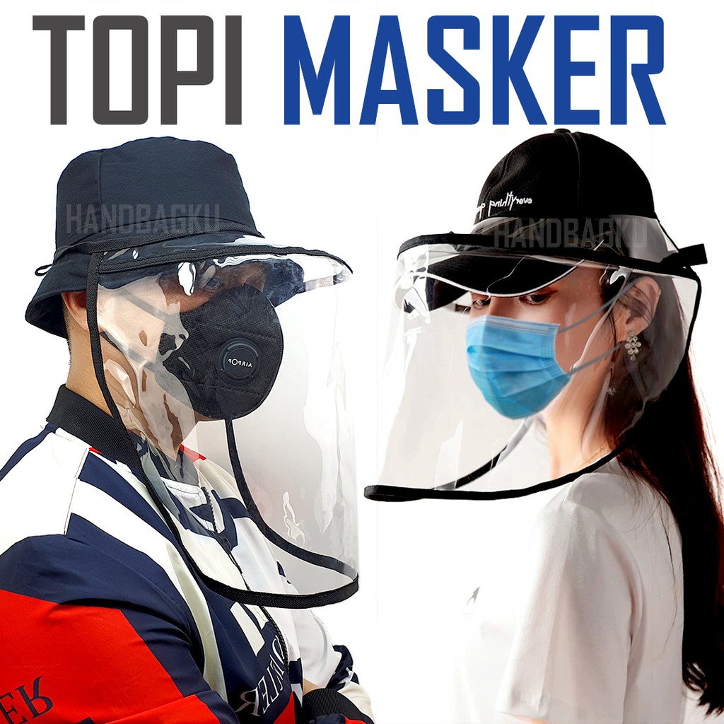 TOPI MASKER VISOR PELINDUNG WAJAH CEGAH DEBU VIRUS SERTA FASHION KPOP PRIA WANITA COVID 19 Shopee Indonesia