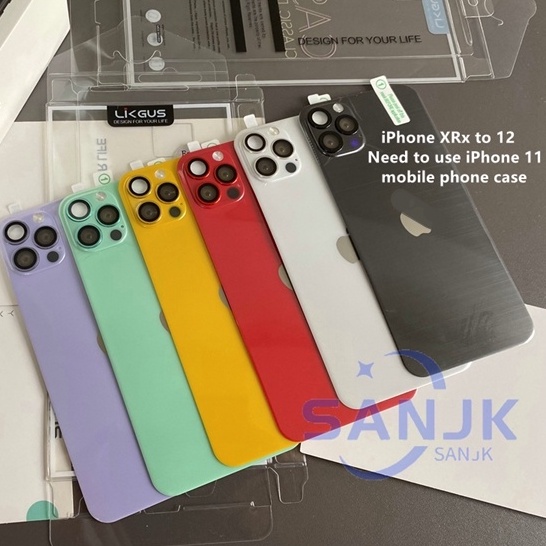 Free mobile phone case Apply to （ For iPhone XR changed to 13 ）（ For iPhone XS MAX / 11 / 12 Change to 12 Pro ）casing ponsel lubang presisi