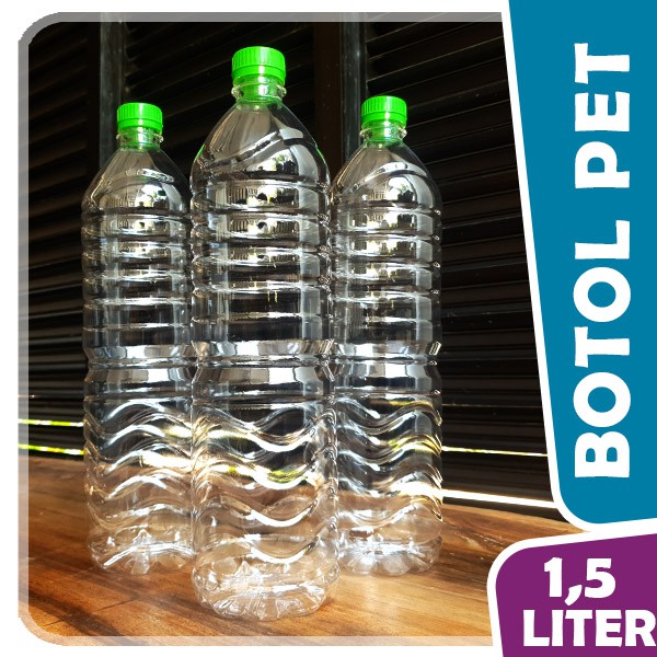 BOTOL PLASTIK 1500 ml /  botol PET 1,5 Liter / botol minum plastik tebal bening terbaik