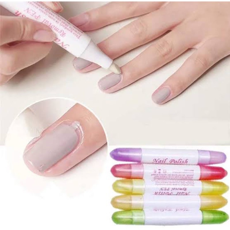 Nail gel polish remover pen removal nail polish / pen penghapus kutek berantakan keluar garis