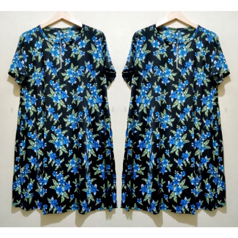 DASTER SUPER JUMBO ELIANA JERSEY KOREA LD 120-160 PB 100/DRESS CANTIK KEKINIAN/ATASAN WANITA DEWASA