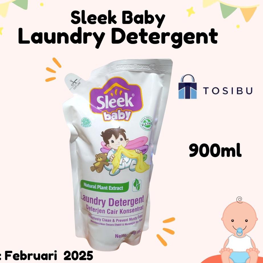 ♠ Sleek Baby Laundry Detergent 900ml Sleek Pencuci Baju Baby SLEEK ⅍