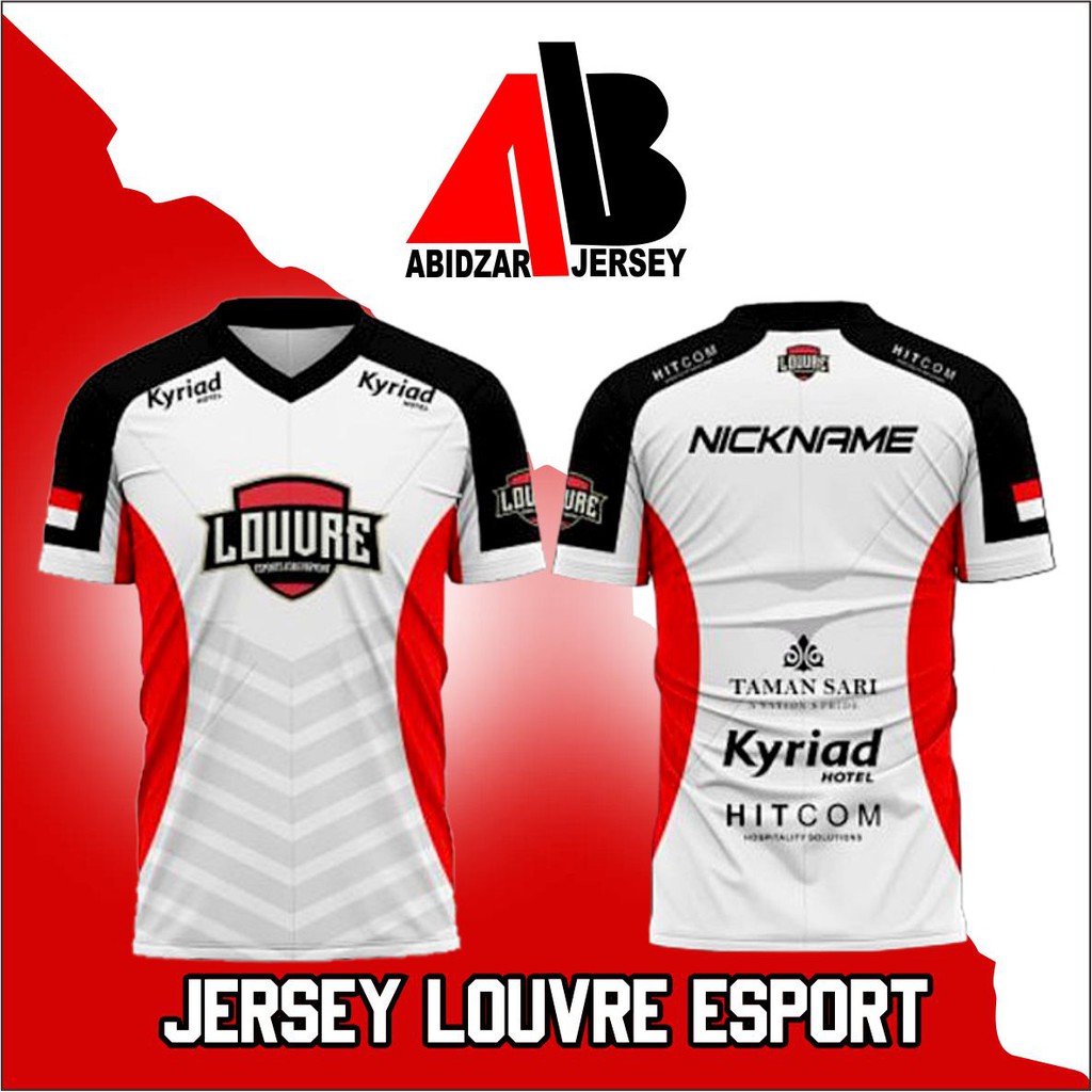 Jersey louvre esport terbaru game mobile legend free fire pubg aov free nickname