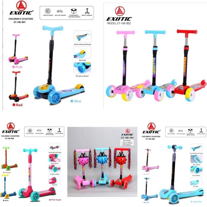 Exotic Scooter ET-HB 001/002/005/008/009 Skuter Lipat Anak Otopet