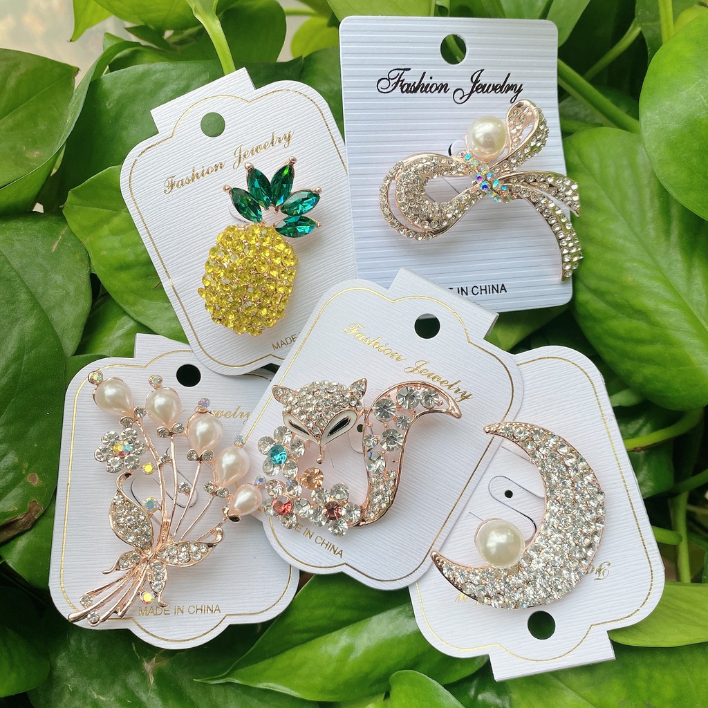 Baru Kreatif Mutiara Pin Bros Berlian Imitasi Bros Elegan Cukup Gaya Bros Mutiara Bros-3