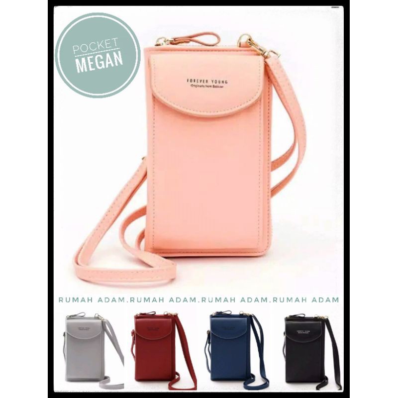 TAS DOMPET MURAH- MEGAN - Dompet Pocket Tempat HP Wanita-KPOP-KOREA-SLINGPHONE