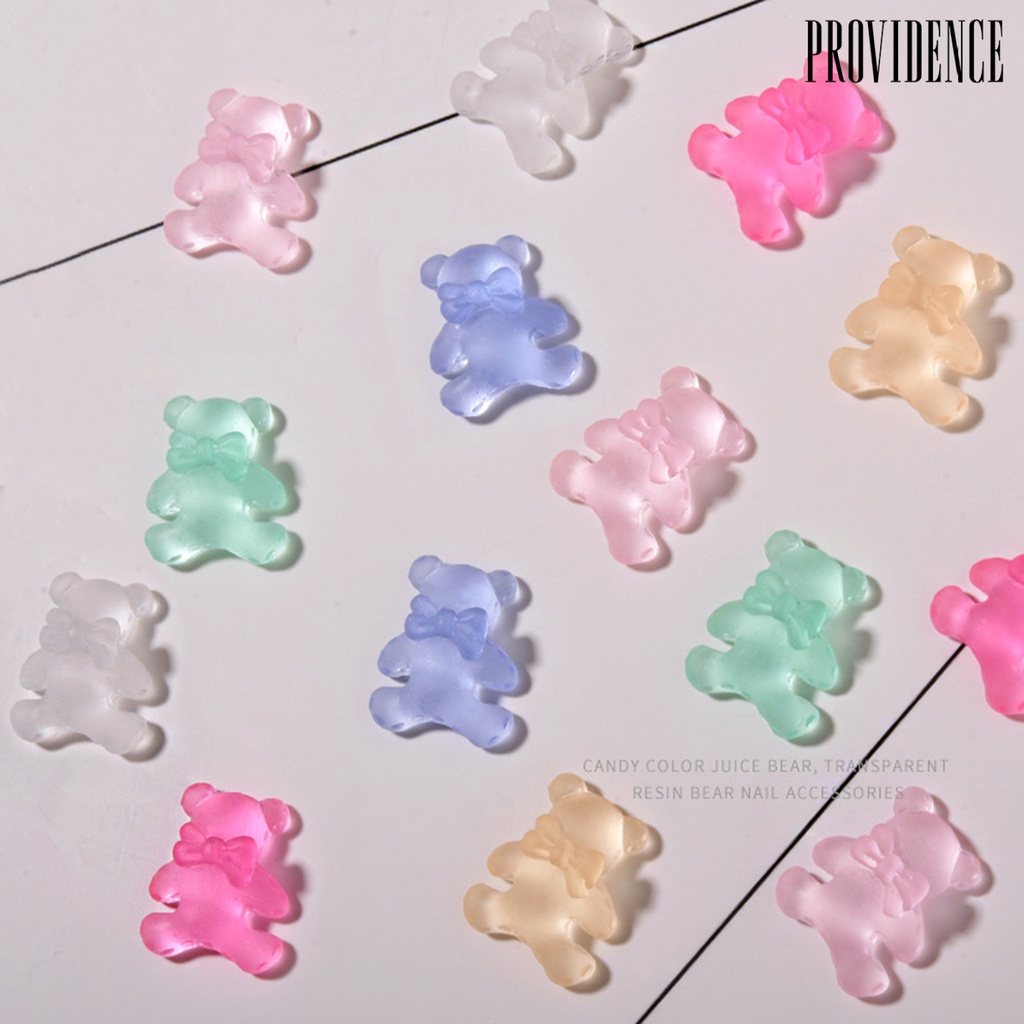 Providence 30Pcs/Set Nail Ornaments Shiny Effect Ice Penetration Bear Shape Fashion Polish UV Gel Manicure Accessories for Female