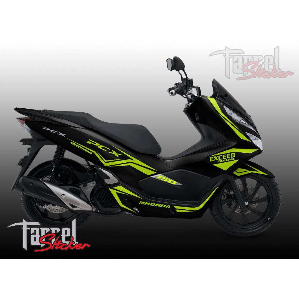 stiker pcx sticker stripping pcx kuning stabilo (hitam)