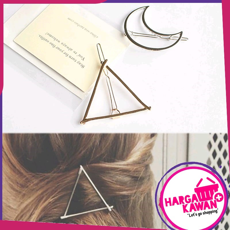 Jepit Rambut Fashion Motif Geometri Bahan Alloy untuk Wanita Hargakawan(b74k)