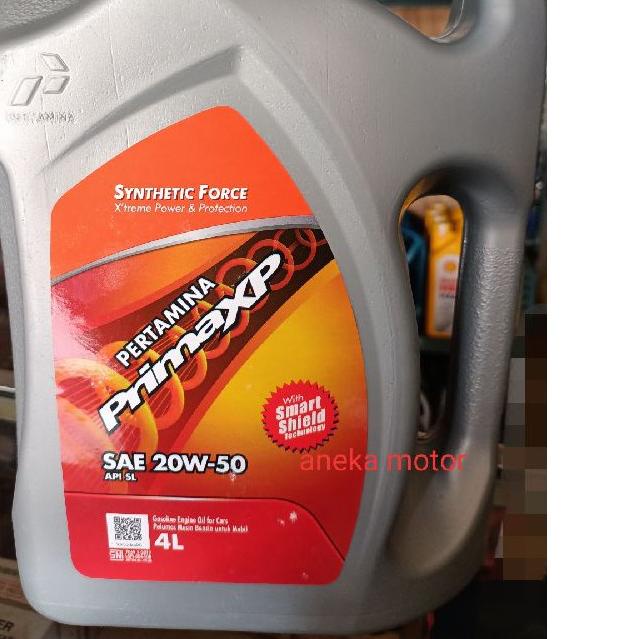 ۞ oli mobil Prima XP Sae 20W-50 ,galon 4Liter ➶