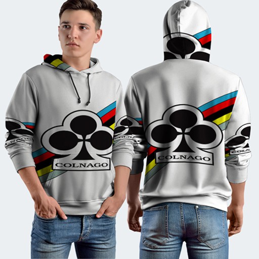 Hoodie Pullover Colnago Bike Hoodie Olahraga Sepeda Colnago Fullprint Hoodie Unisex Bahan Polyester
