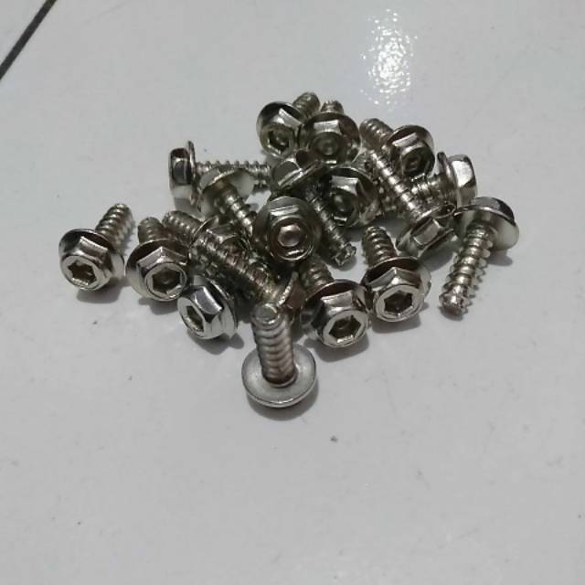 Baut probolt body flower yamaha crome isi 20 pcs