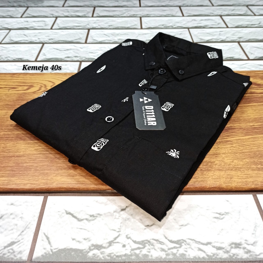 Kemeja Pria Motif Pria Cowok Lengan Pendek Bunga Formal Casual Murah Slimfit All Size M L XL Bagus