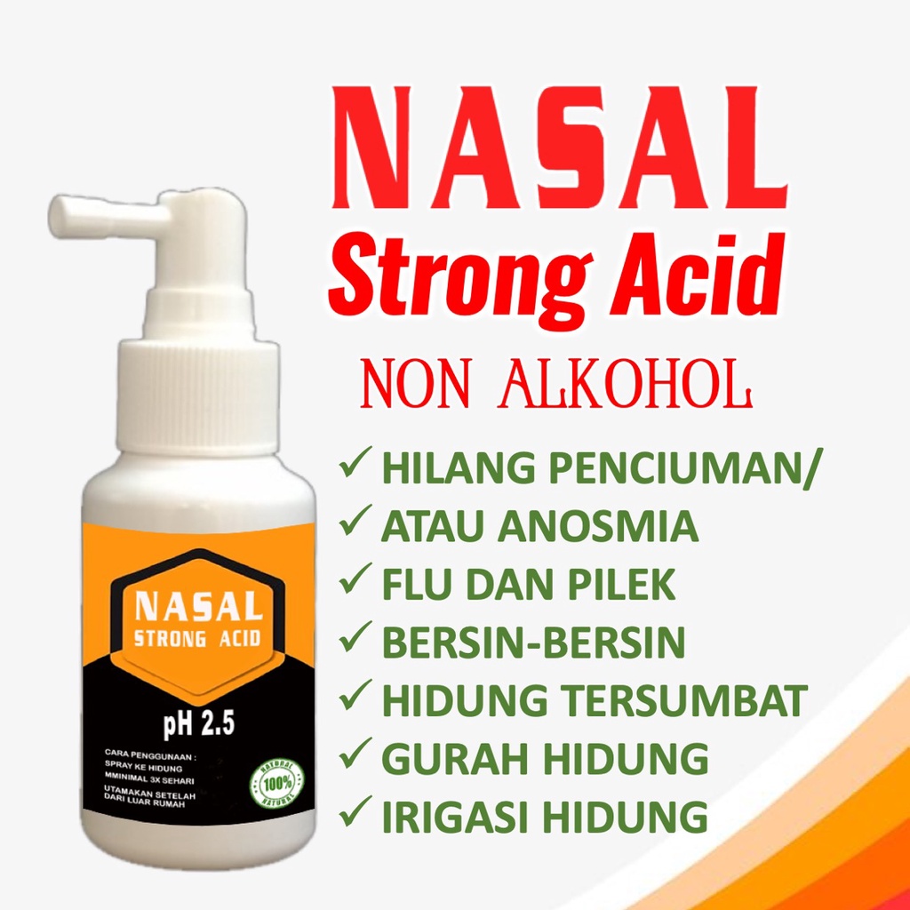 Nasal Spray Strong Acid Untuk Anosmia Anti Virus Bakteri Dewasa Anak dan Balita