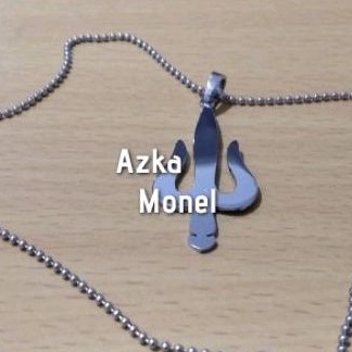 Kalung Atau Liontin Pagar Nusa model Trisula Stainless Monel Silver Ready