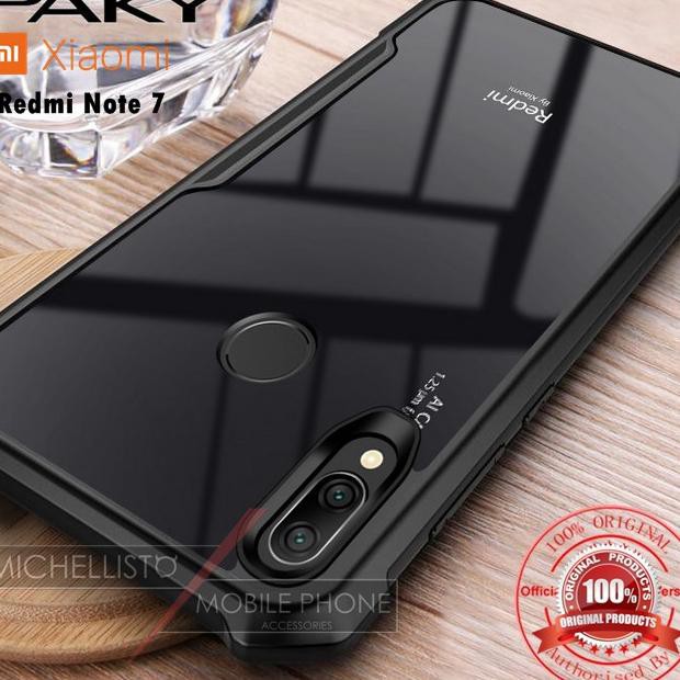 Importir Resmi iPaky Case Redmi Note 7 Armor Shield Bumper Transparent Clear Original