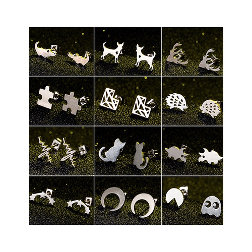 LRC Anting Tusuk Fashion Stainless Steel Animal Ear Studs V83150