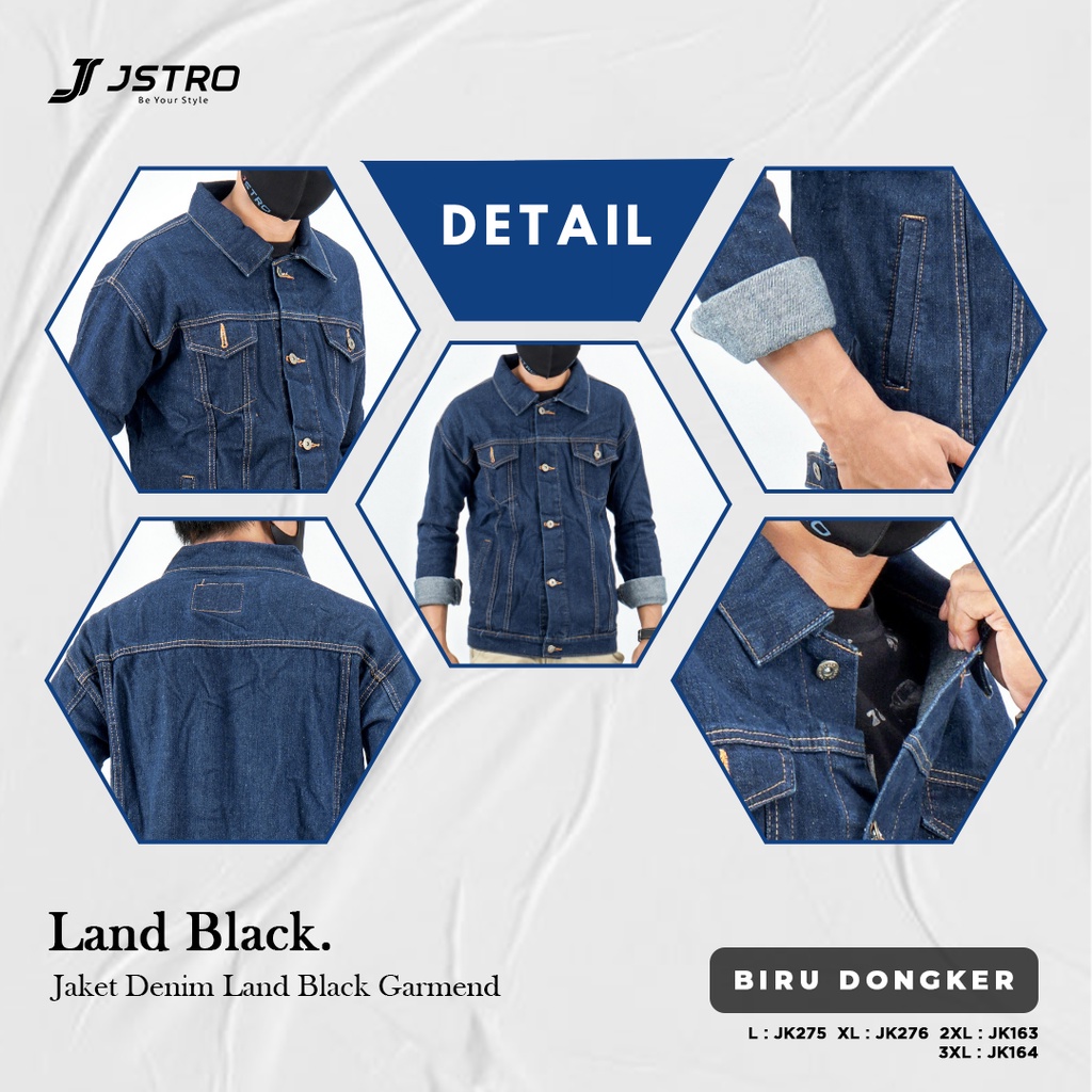 Jstro Jaket Denim Garmen Biru Dongker 2