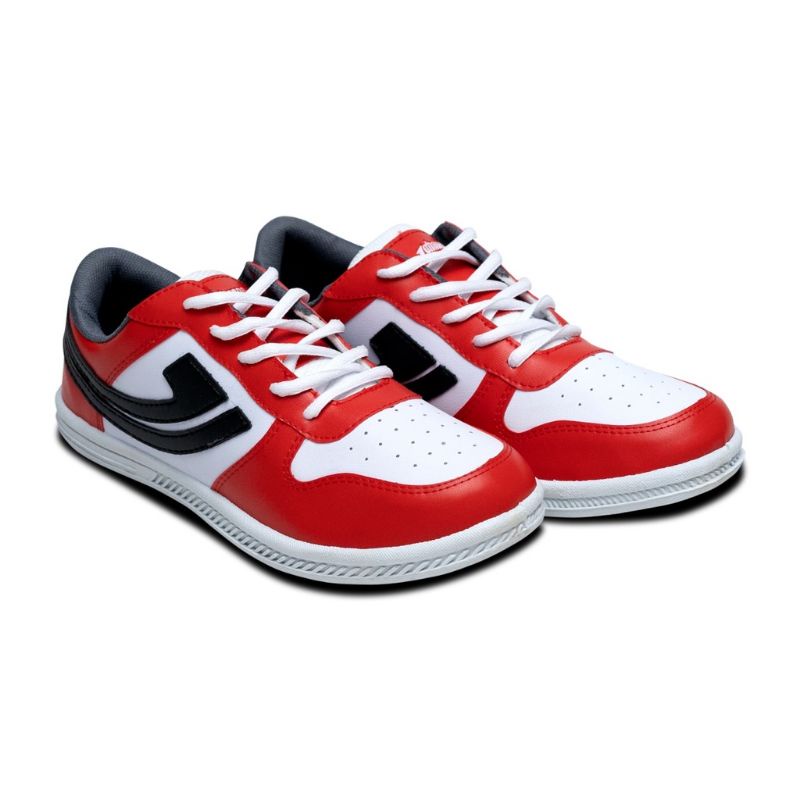 SEPATU JOHNSON ANGKASA JONSON BLACL WHITE LOW ALBLACK WHITE RED