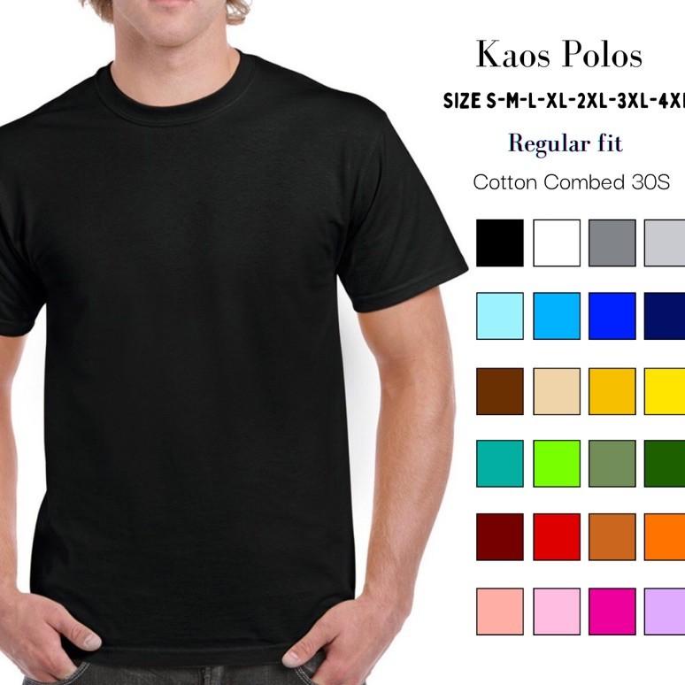 [MAD.22Jn22ᶻ] KAOS POLOS PRIA SIZE S M L XL 2XL 3XL 4XL COTTON COMBED 30S / KAOS DISTRO  PRIA UNISEX