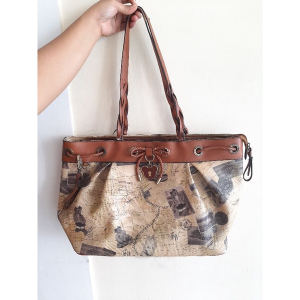 (PRELOVED) TAS SANDANG WANITA TW. BEAR/TEENIE WEENIE GOLD BEAR