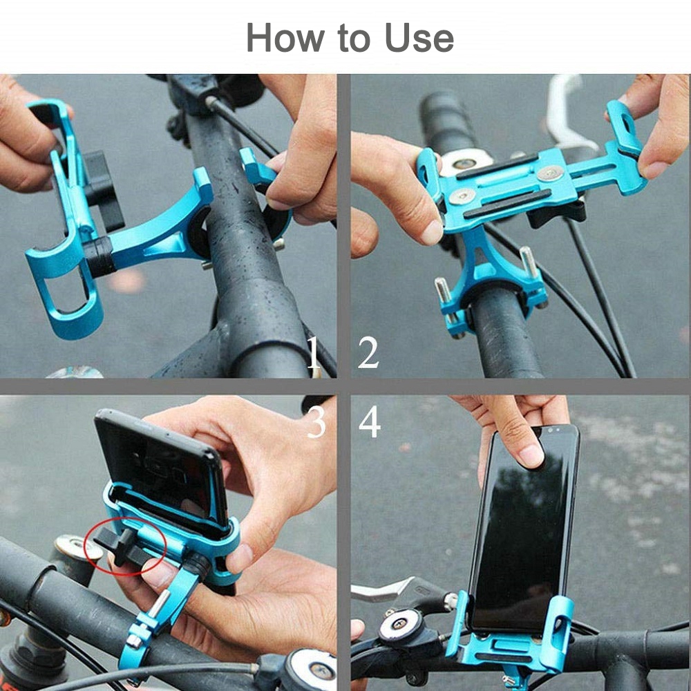 Bicycle Stand Holder Handphone / Smartphone / Iphone / Ipad / Xiaomi / Samsung untuk Sepeda / Motor Universal