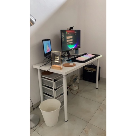 Meja Belajar Putih IKEA Lagkapten Adils